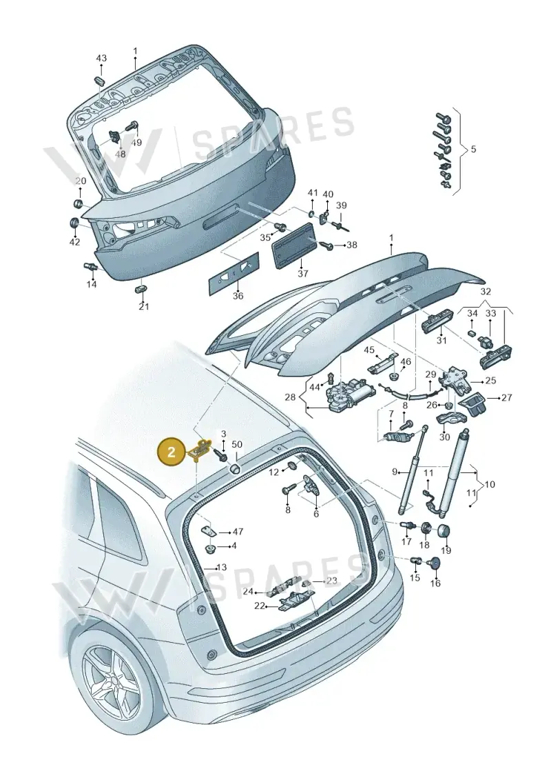 8U0827300F — Audi Q5 (2016-2025) diagram 896827000, position 2