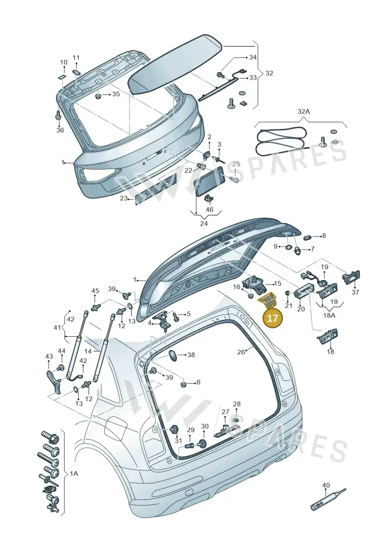 8U0827520 — Audi RS Q3 (2013-2018) diagram 764827000, position 17