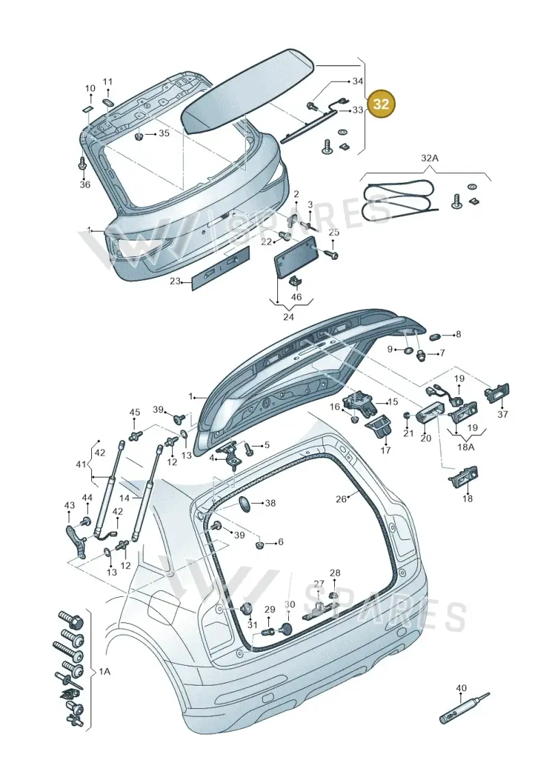 8U0827933KGRU — Audi RS Q3 (2013-2018) diagram 764827000, position 32