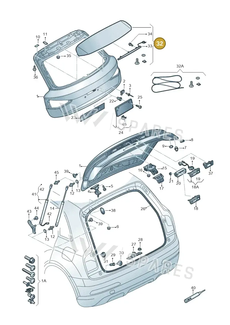 8U0827933LGRU — Audi RS Q3 (2013-2018) diagram 764827000, position 32