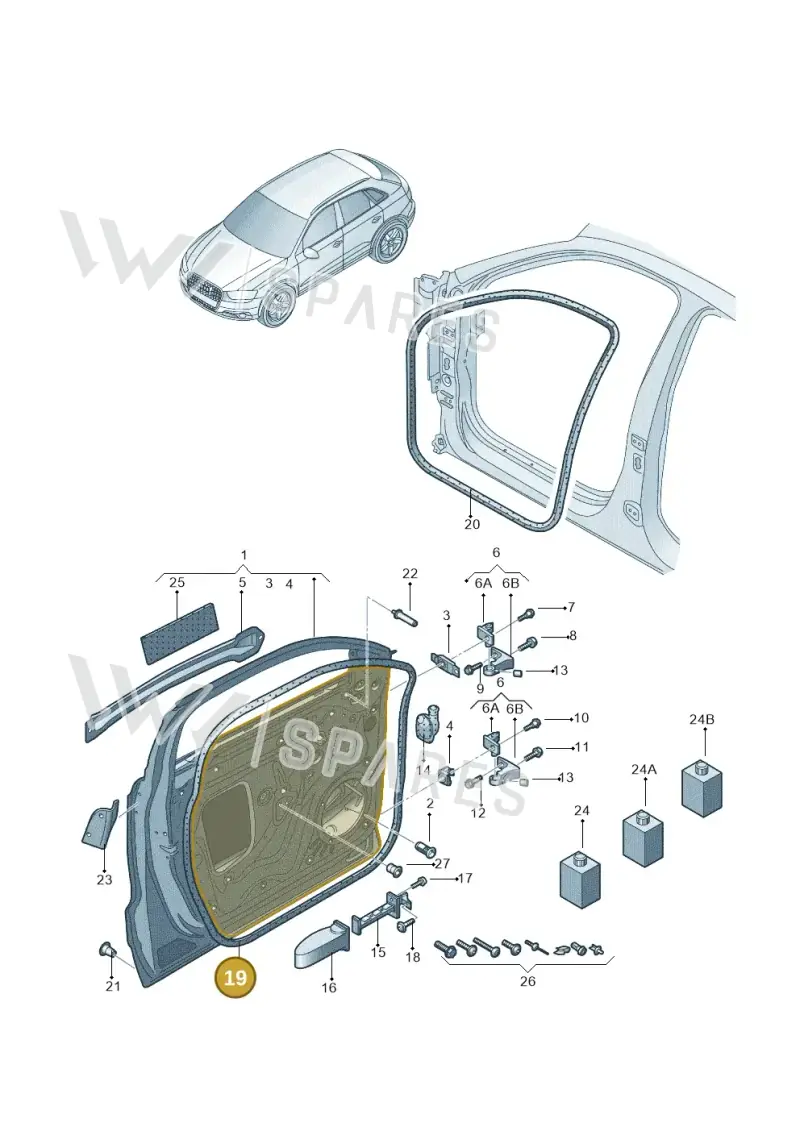 8U0837911B — Audi Q3 quattro 2.0 (2016-2019) diagram 895831010, position 19