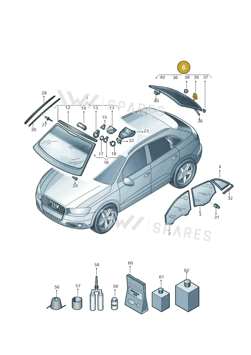 8U0845501GNVB — Audi Q3 (2014-2019) diagram 728845000, position 6