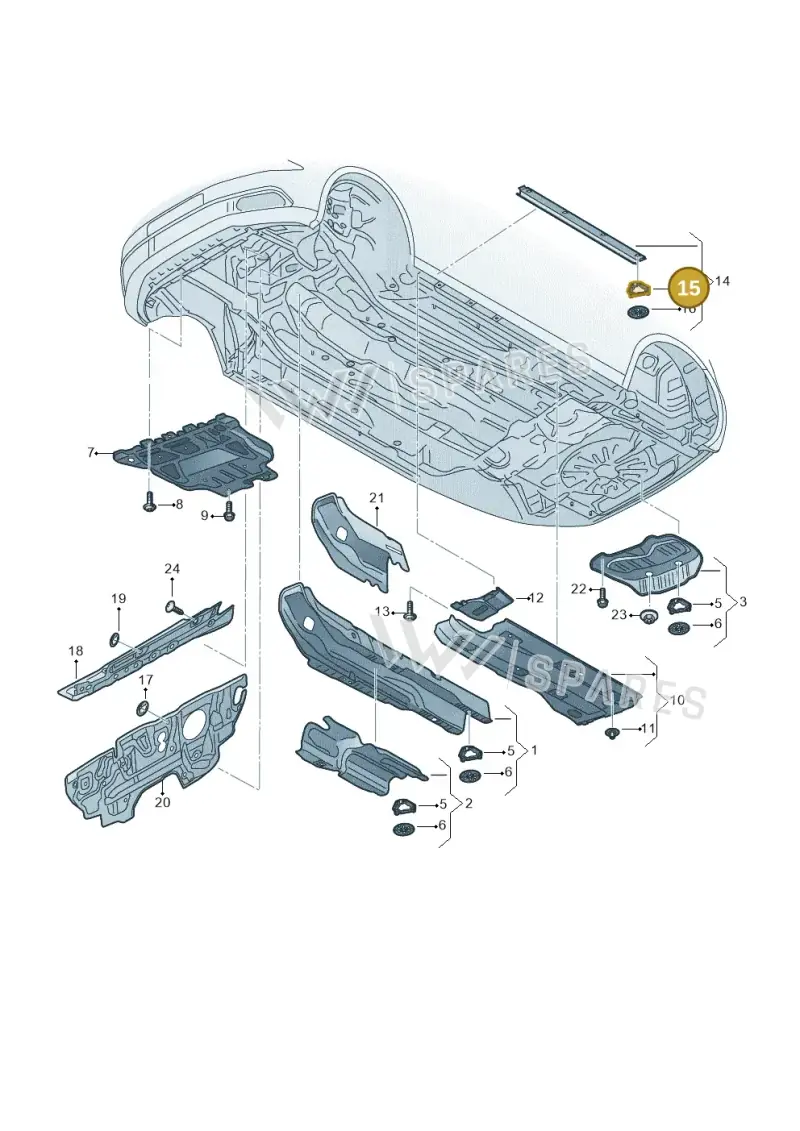 8U0853831B — Audi RS3 Limousine (2017-2020) diagram 853825000, position 15