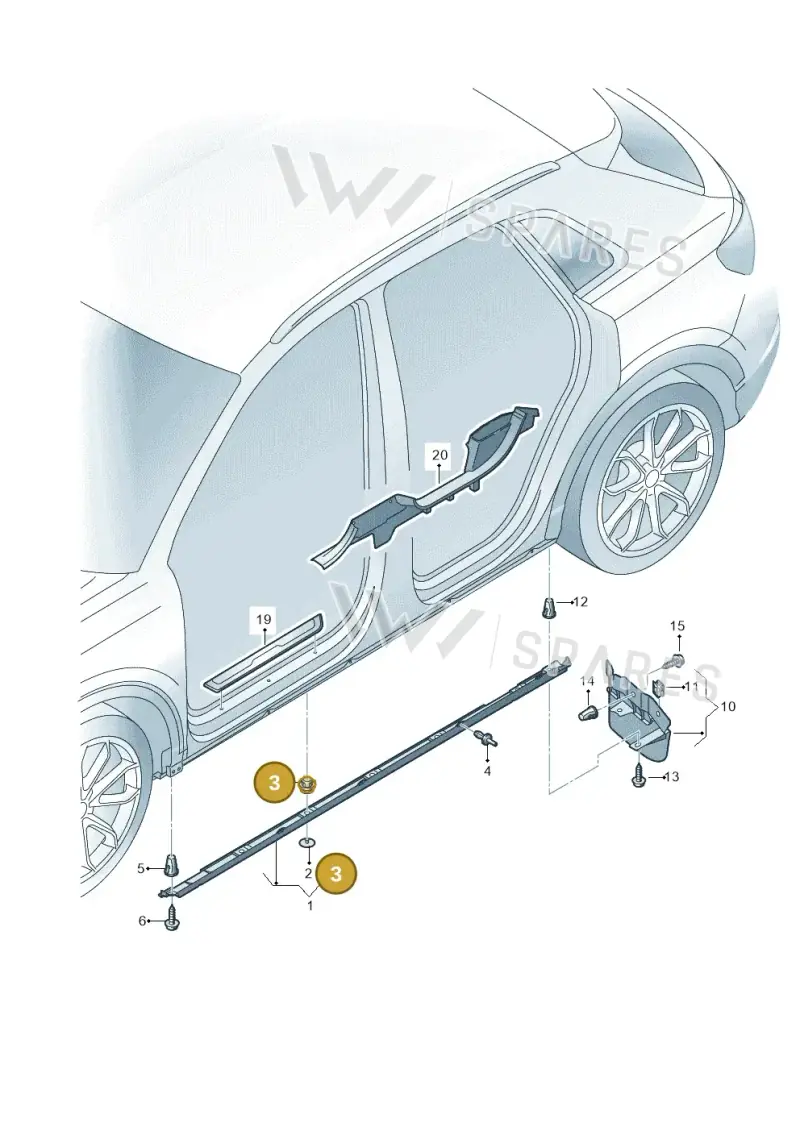 8U0853831B — Audi RSQ3 Sportback (2019-2024) diagram 597853000, position 3