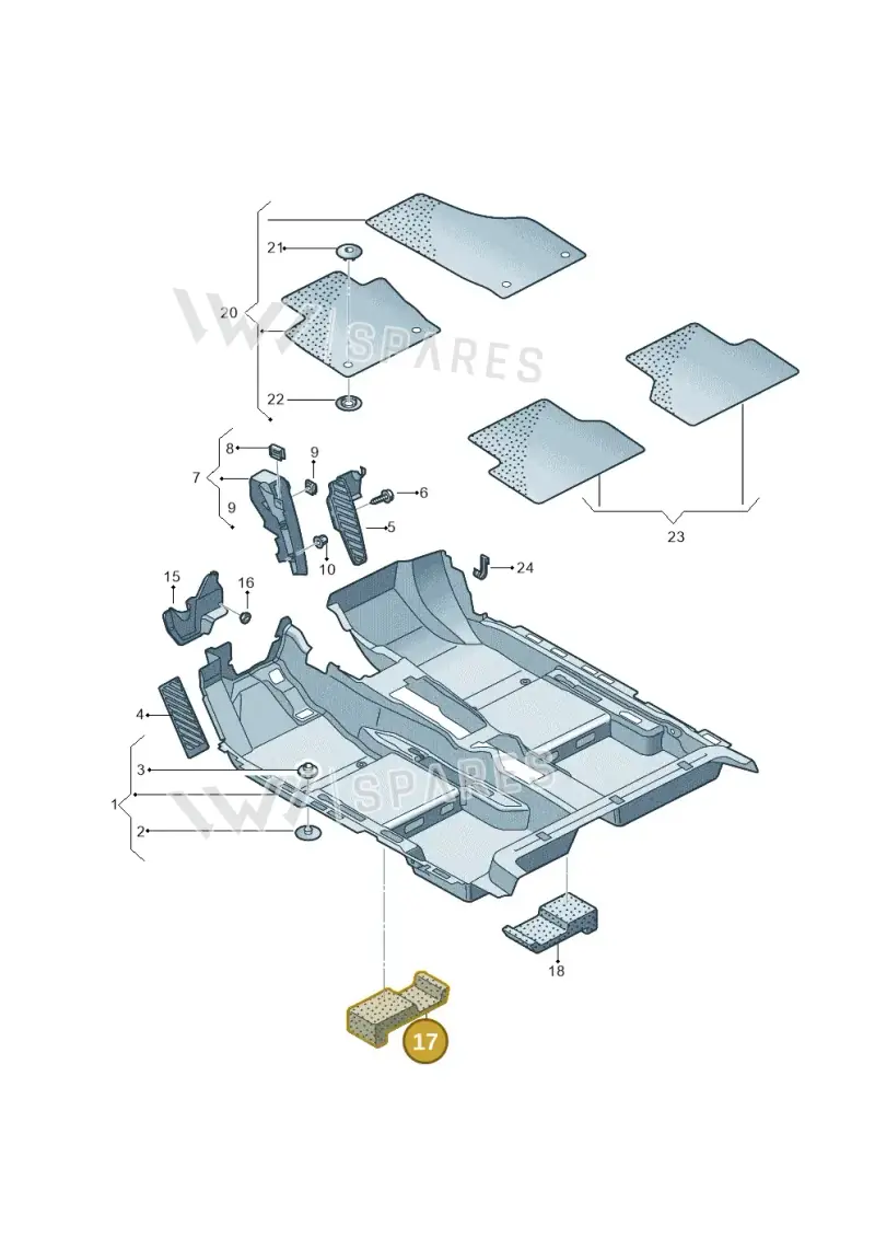 8U0863027 — Audi RS Q3 (2013-2018) diagram 764863000, position 17
