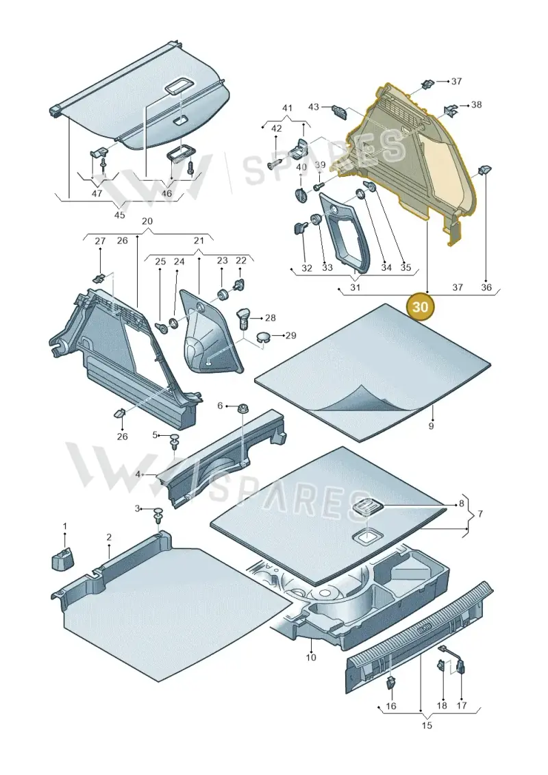 8U0863880KIBH — Audi Q3 (2014-2019) diagram 855863900, position 30