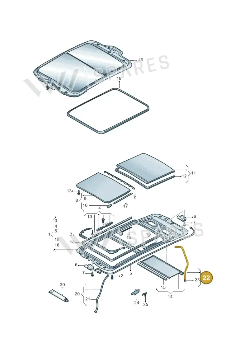 8U0877204 — Audi Q3 quattro 2.0 (2016-2019) diagram 895877000, position 22