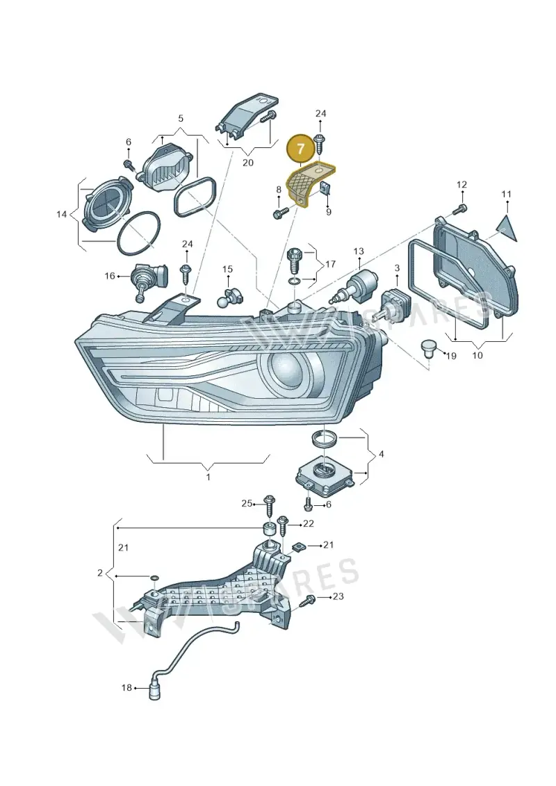 8U0941122 — Audi Q3 1.4 (2016-) diagram 855941000, position 7