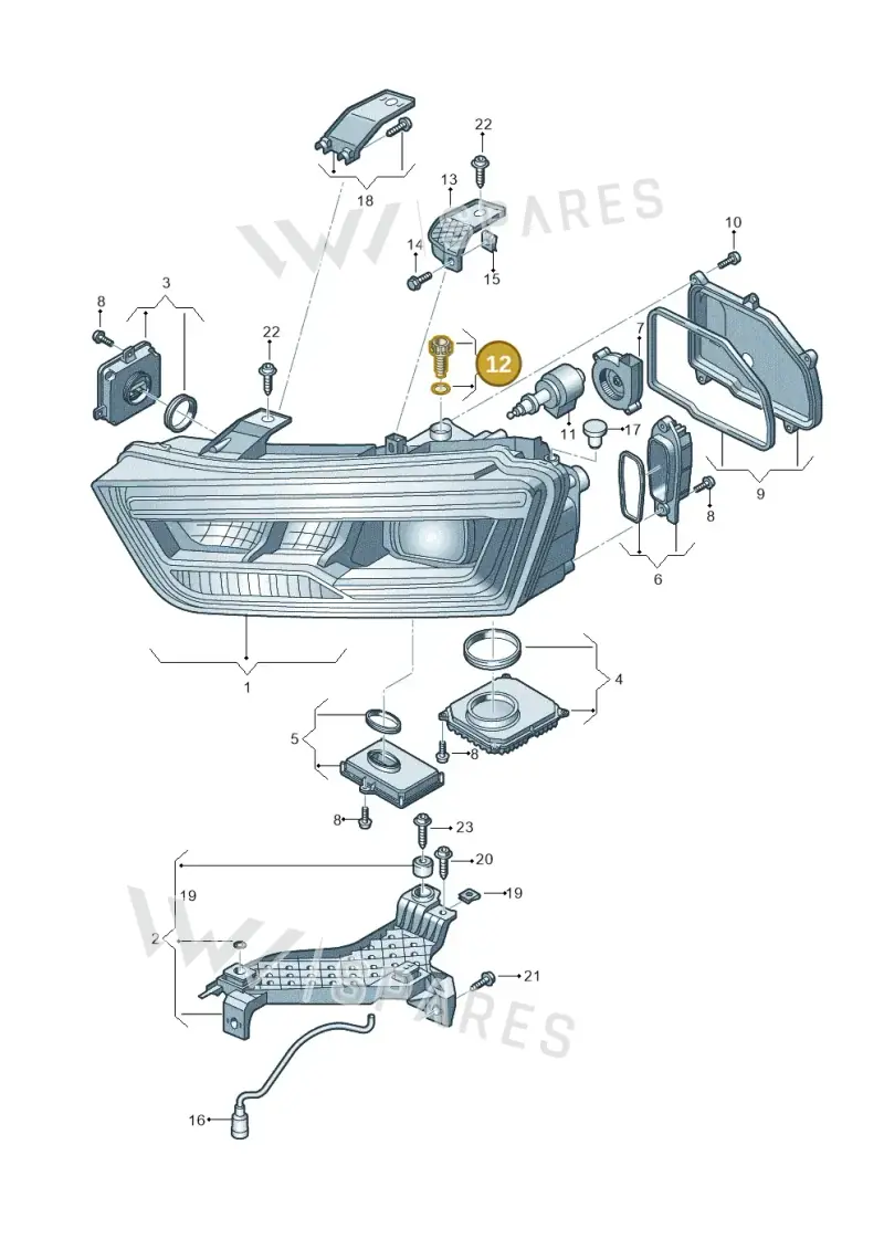 8U0941141A — Audi Q3 1.4 (2016-) diagram 855941050, position 12