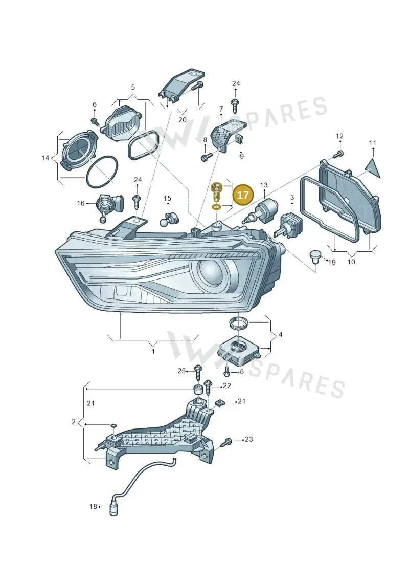 8U0941141A — Audi Q3 1.4 (2016-) diagram 855941000, position 17