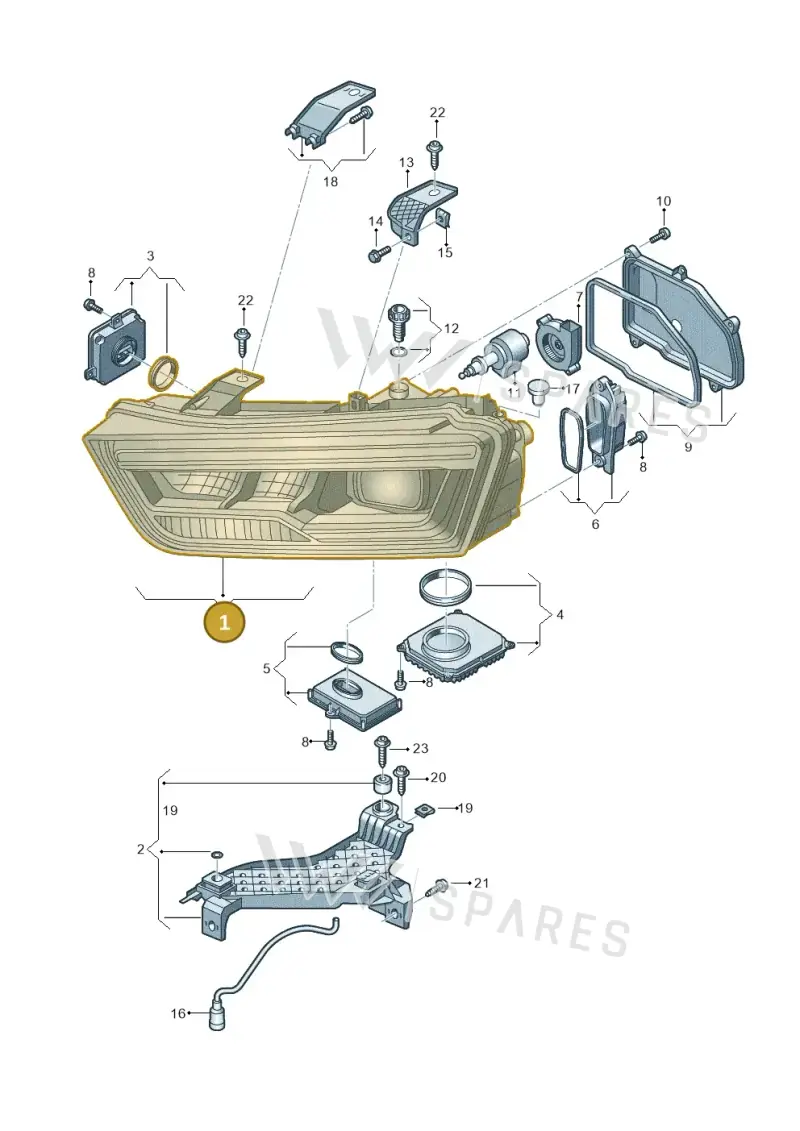 8U0941773 — Audi Q3 1.4 (2016-) diagram 855941050, position 1