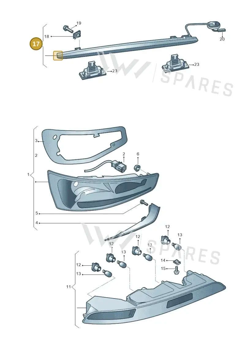8U0945097 — Audi RSQ3 qu. 2.5 (2013-2018) diagram 764945000, position 17