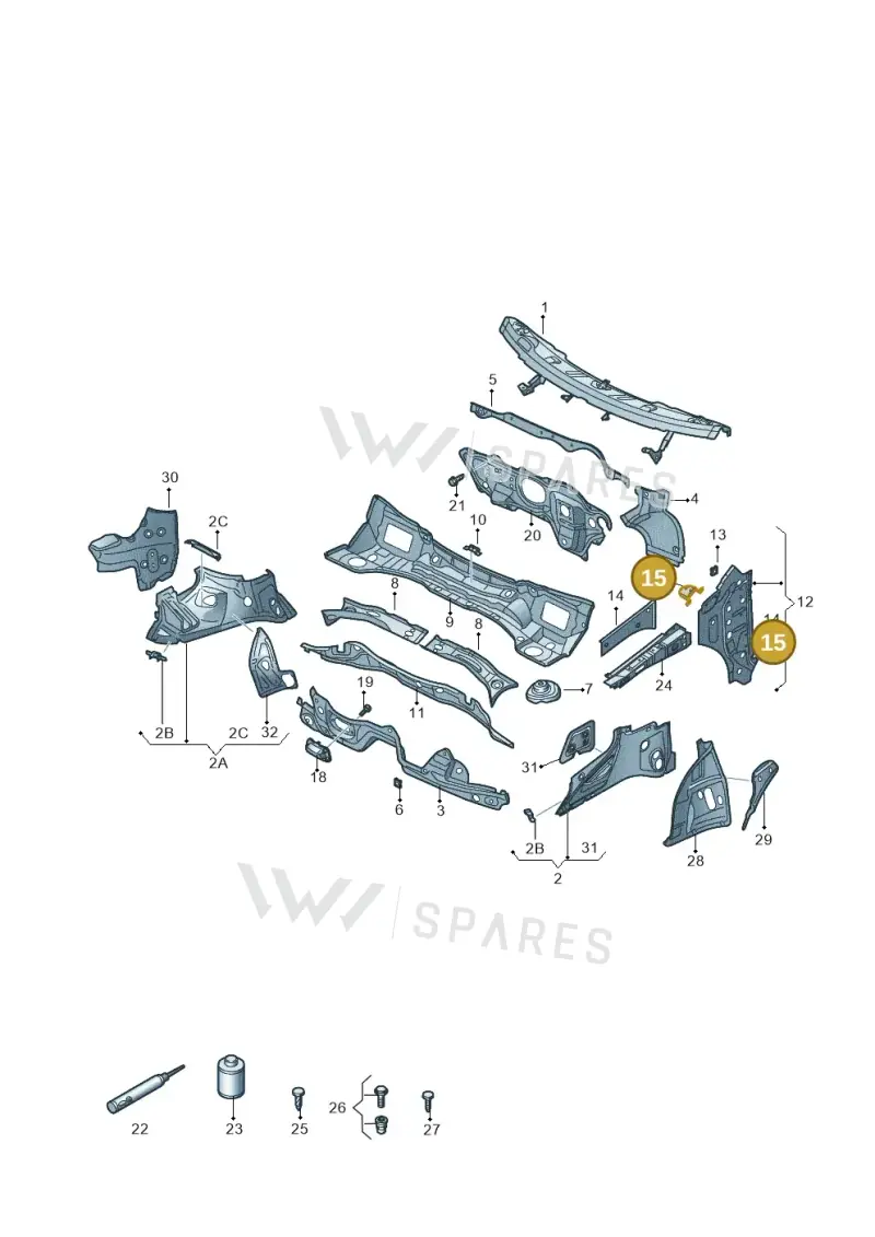 8U0955633 — Audi Q3 1.4 (2016-) diagram 728803100, position 15