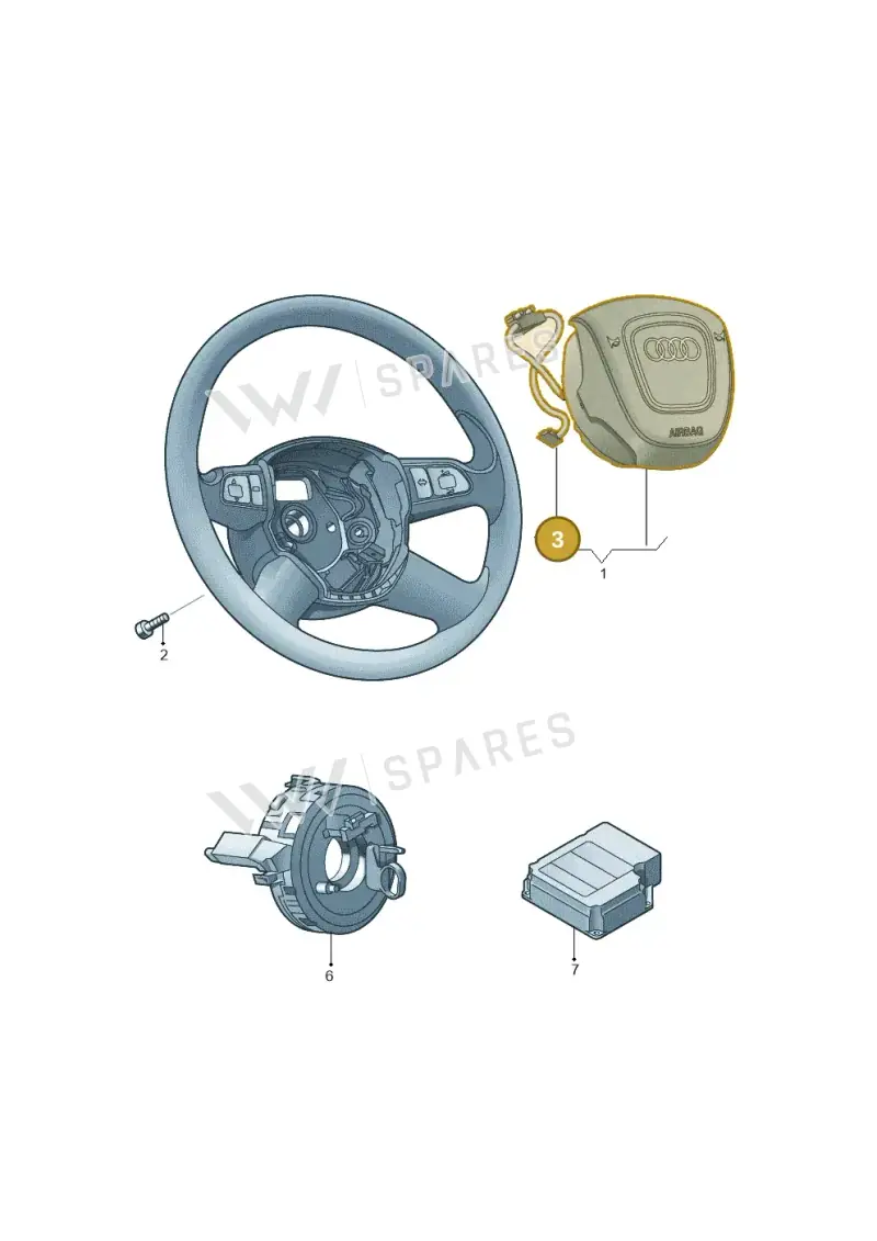 8U0971589C — Audi A3 Cab. 1.4 (2013-2016) diagram 448880000, position 3