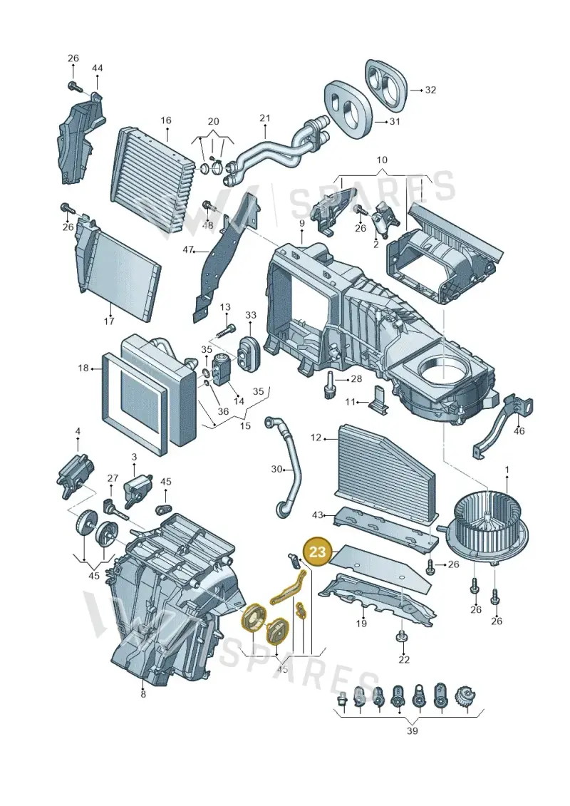 8U1819590 — Audi Q3 1.4 (2016-) diagram 855820100, position 23