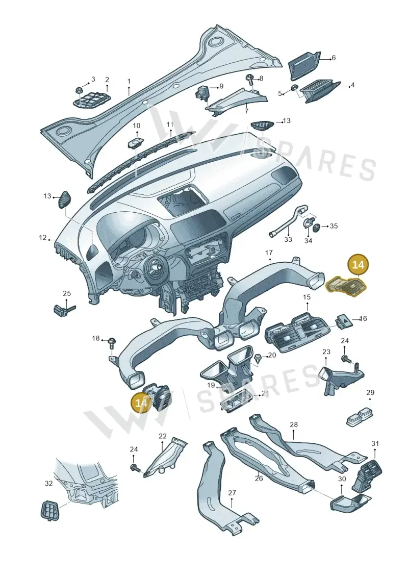 8U1820902ESXI — Audi Q3 (2014-2019) diagram 728819300, position 14
