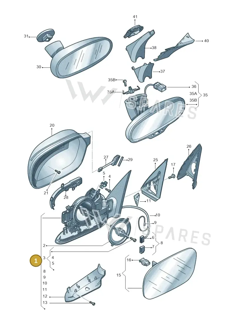 8U1857409GSP9 — Audi Q3 (2014-2019) diagram 728857400, position 1