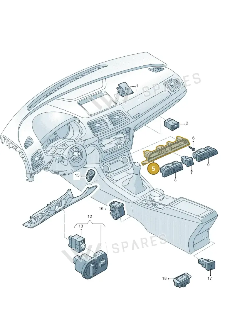 8U29415675PR — Audi Q3 (2014-2019) diagram 728941500, position 5