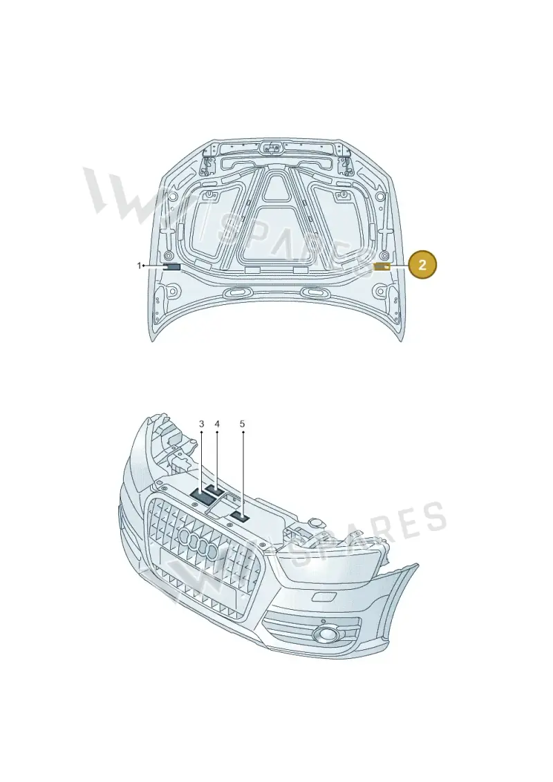 8V0010504R — Audi A3 Sportback (2016-2020) diagram 778010100, position 2