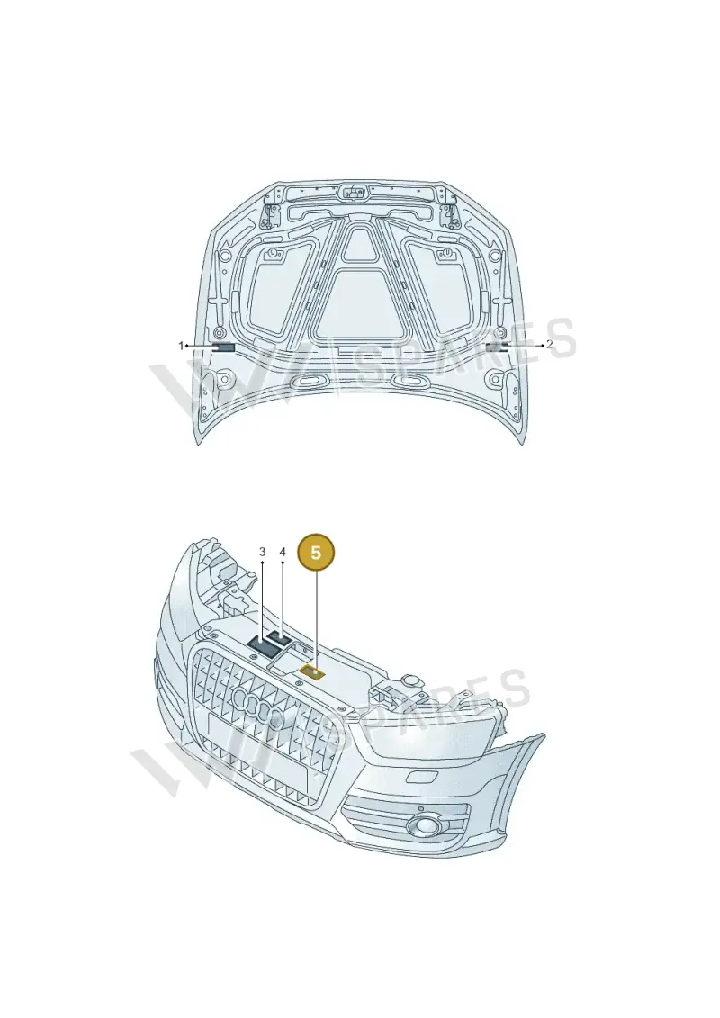 8V0010508A — Audi A3 Sportback (2016-2020) diagram 778010100, position 5