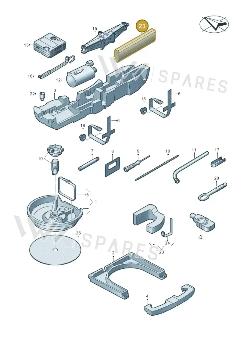8V0012115 — Audi A3 Sportback (2019-2021) diagram 596011150, position 21