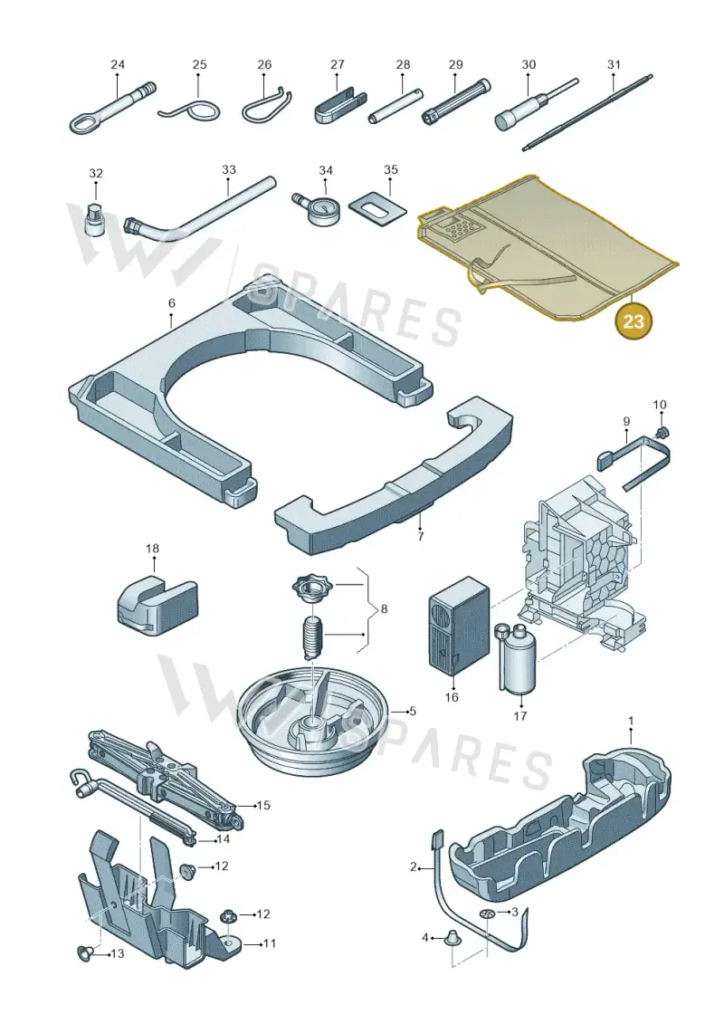 8V0012115 — Audi A3 Sportback (2016-2020) diagram 745011200, position 23