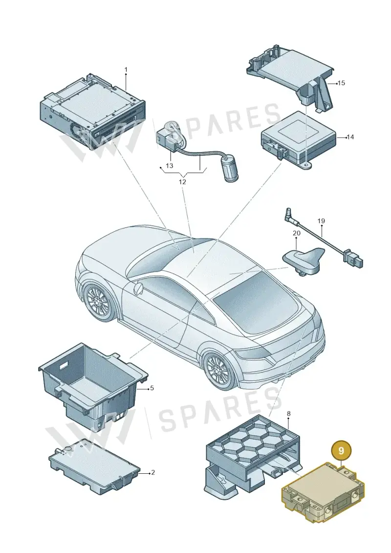 8V0035456 — Audi TT RS (2016-2023) diagram 850035550, position 9