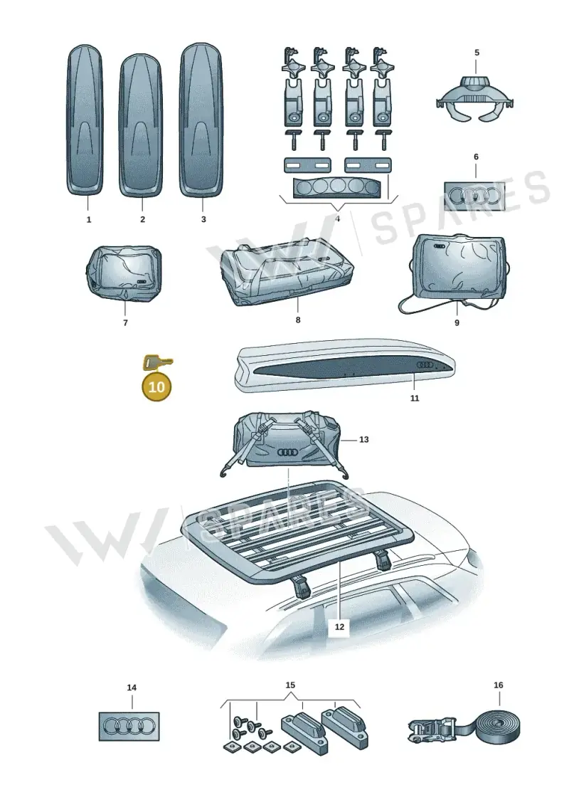 8V0071890AB — Audi A5 Limousine (2024-2025) diagram 586071041, position 10