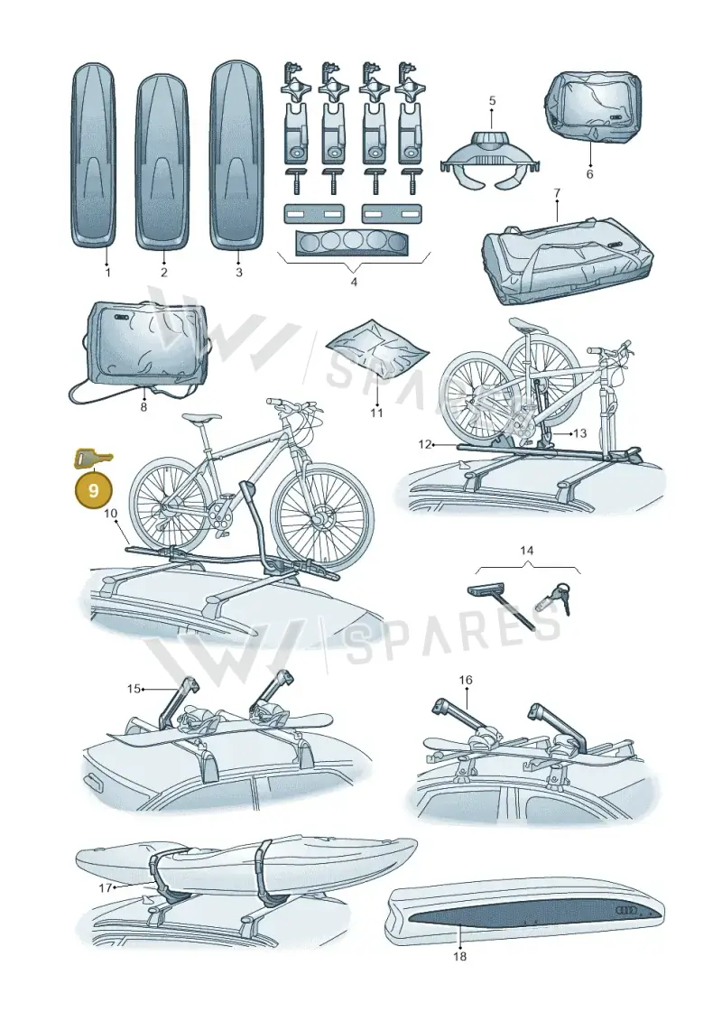 8V0071890D — Audi RS e-tron GT (2020-2025) diagram 897071040, position 9