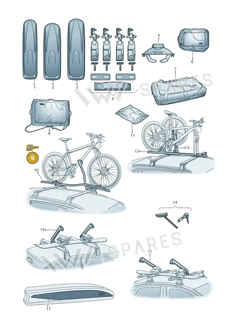 8V0071890K — Audi TT RS (2016-2023) diagram 898071040, position 9
