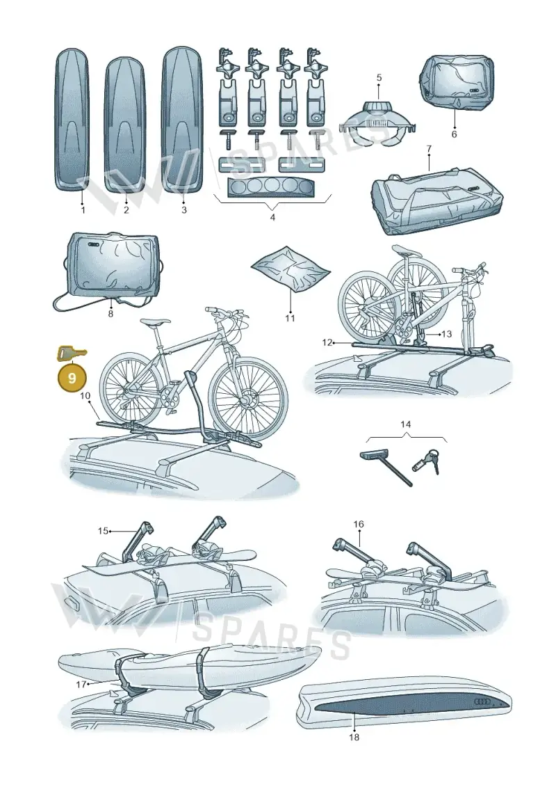8V0071890N — Audi RS e-tron GT (2020-2025) diagram 897071040, position 9