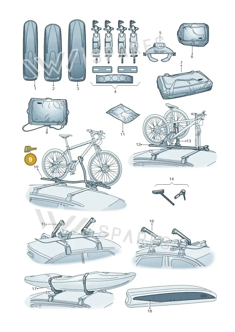 8V0071890P — Audi RS e-tron GT (2020-2025) diagram 897071040, position 9