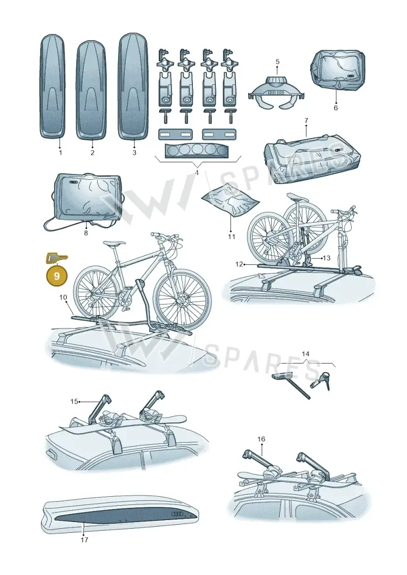 8V0071890P — Audi TT RS (2016-2023) diagram 898071040, position 9