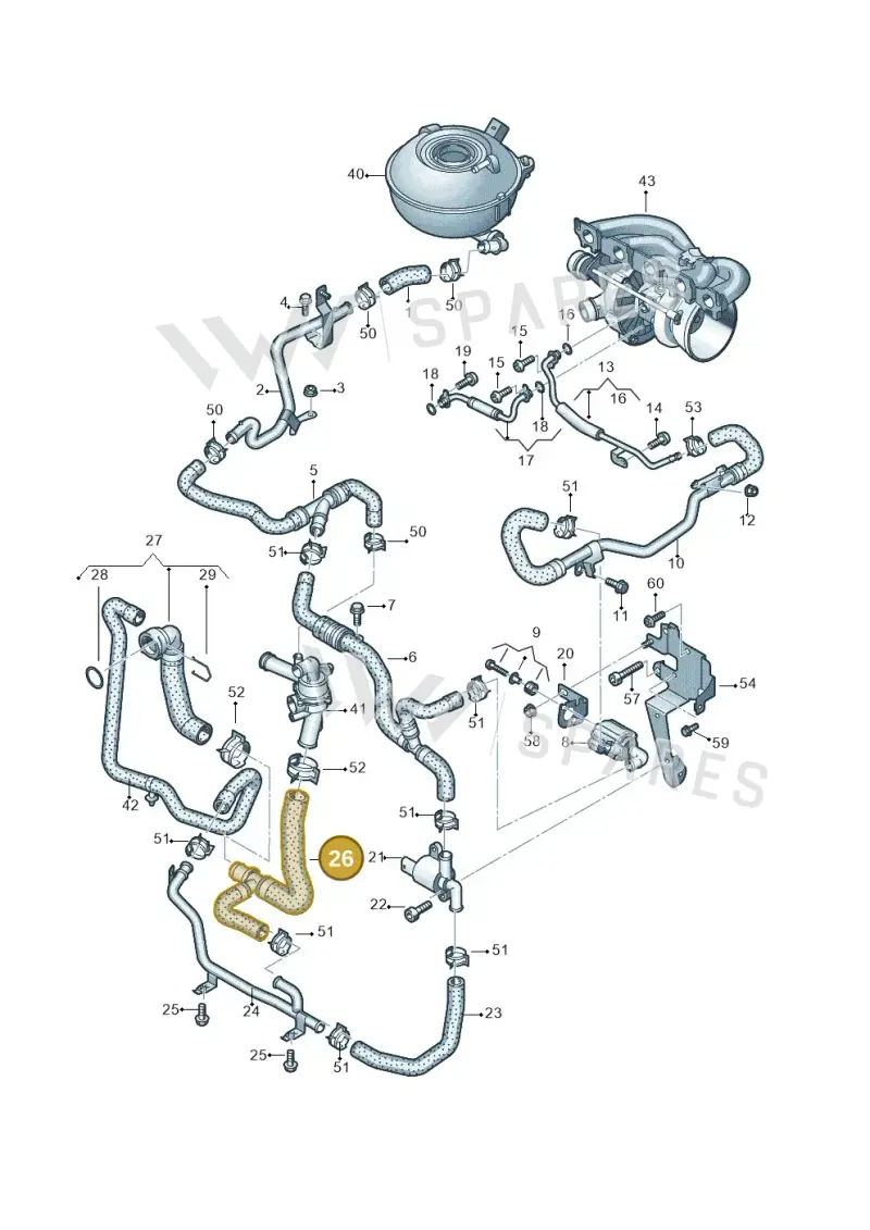 8V0121030 — Audi TT RS (2016-2023) diagram 898121310, position 26