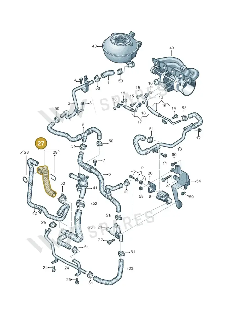 8V0121036 — Audi RSQ3 Sportback (2019-2024) diagram 898121310, position 27