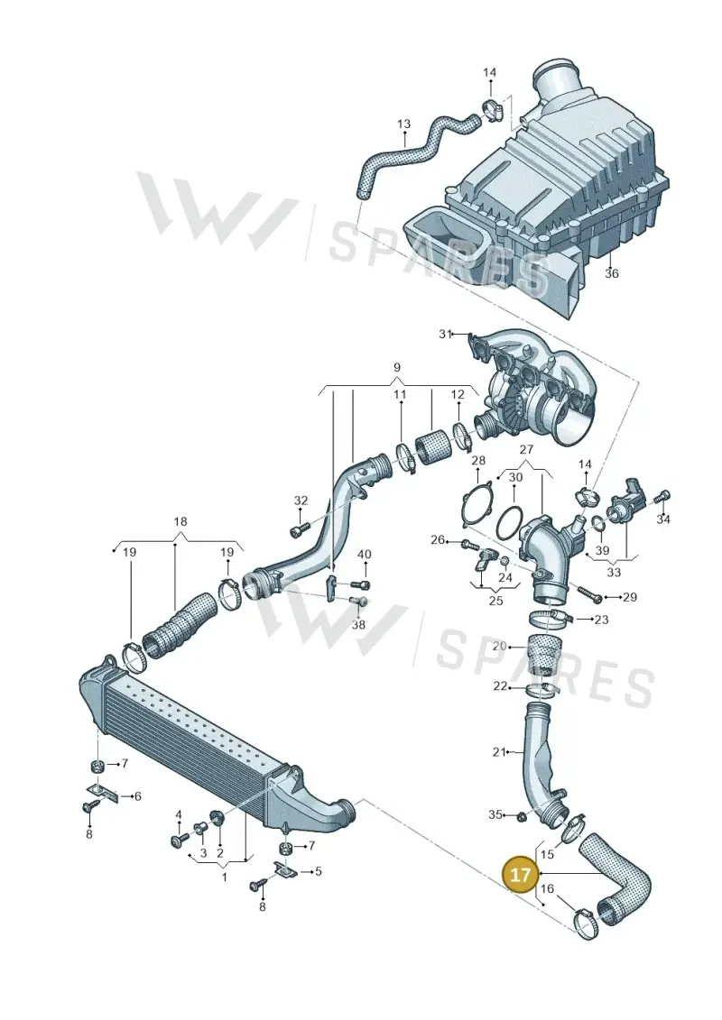 8V0145745B — Audi RS Q3 Sportback (2019-2024) diagram 898145800, position 17