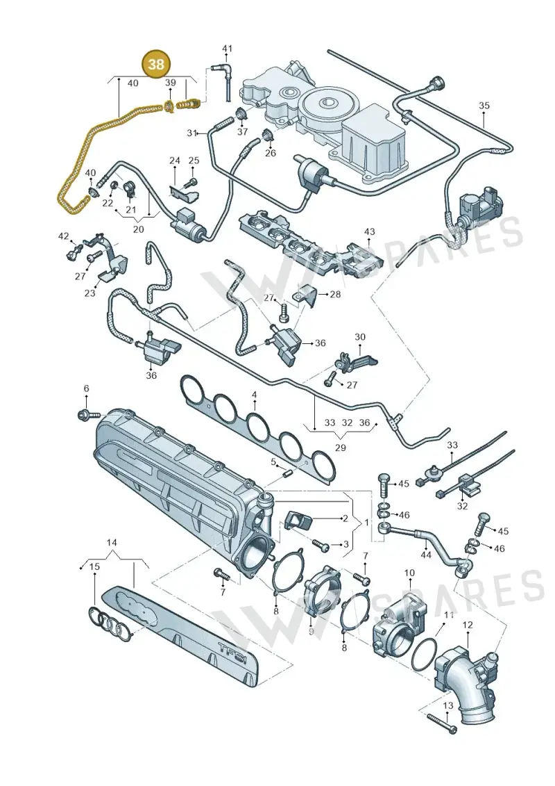 8V0201992C — Audi RS Q3 Sportback (2019-2024) diagram 898133320, position 38