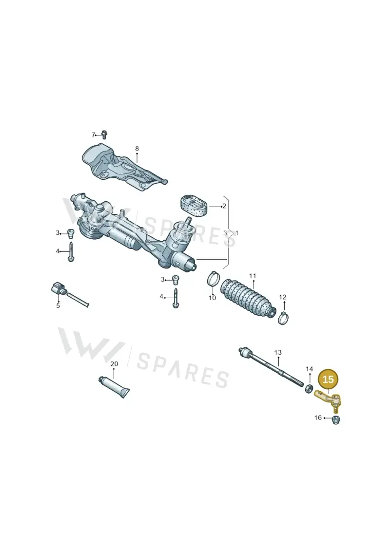 8V0423812 — Audi RSQ3 Sportback (2019-2024) diagram 780423000, position 15