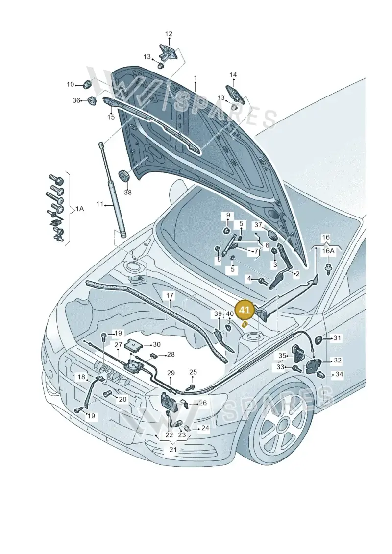 8V0807252A — Audi A3 Cab. 1.4 (2013-2016) diagram 745823100, position 41