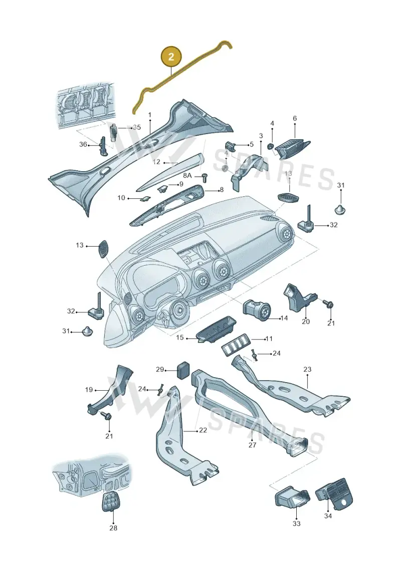 8V0819142 — Audi A3 Limousine 2.0 (2017-2021) diagram 820819030, position 2