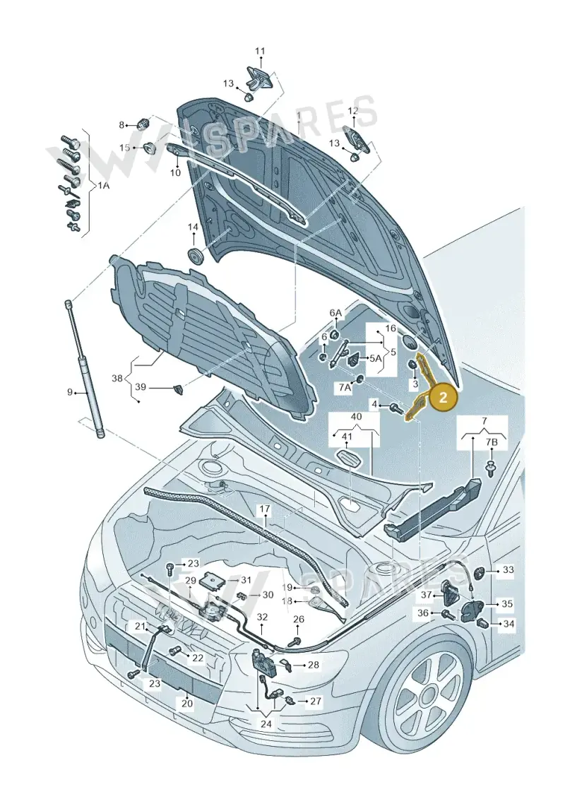 8V0823302F — Audi RS3 Limousine (2017-2020) diagram 890823000, position 2