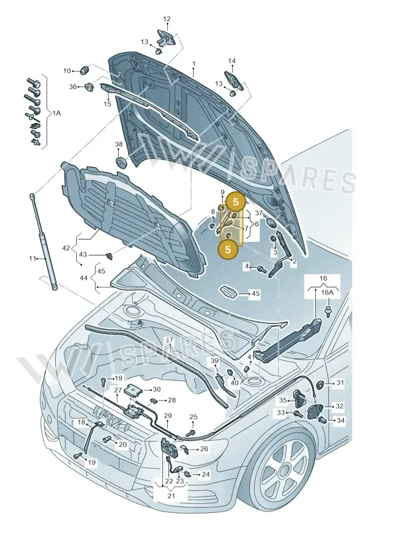 8V0823739 — Audi RS3 Limousine (2017-2020) diagram 890823100, position 5