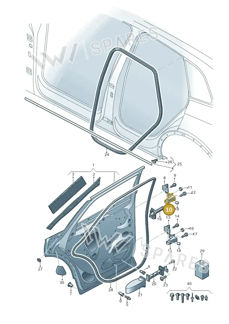 8V0833403E — Audi Q5 (2016-2020) diagram 896833011, position 10