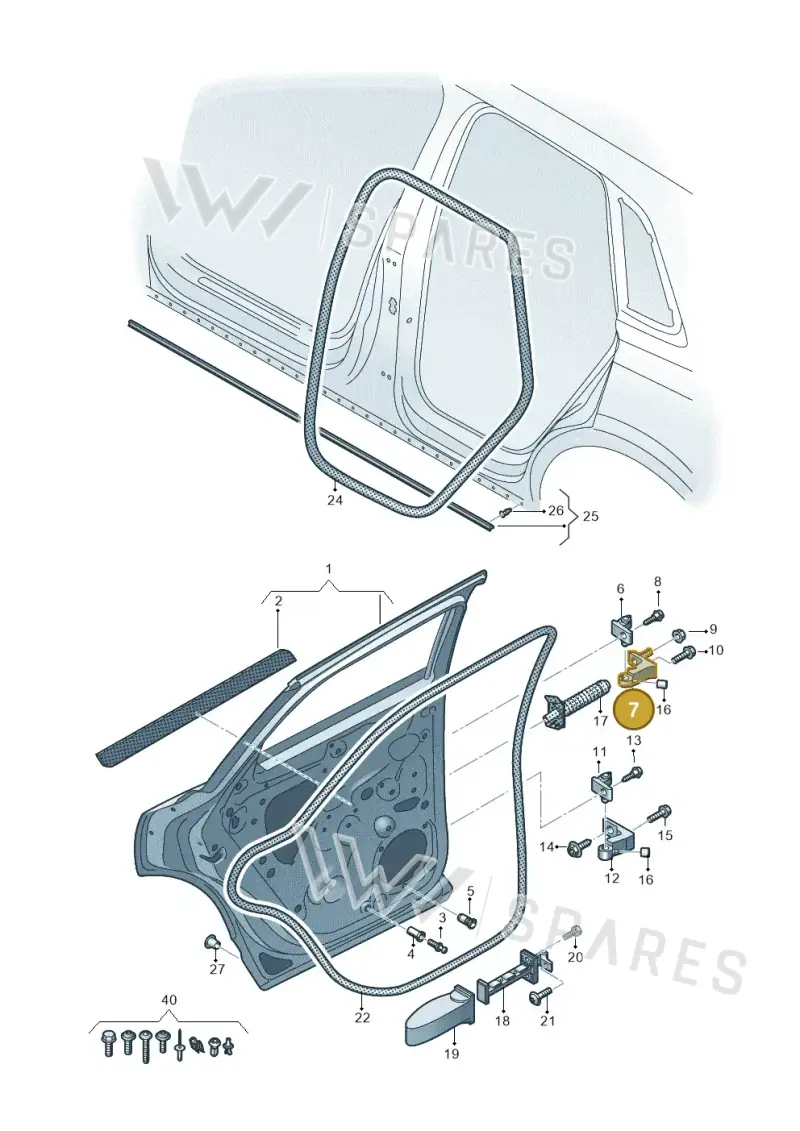8V0833403E — Audi RSQ3 Sportback (2019-2024) diagram 597833010, position 7