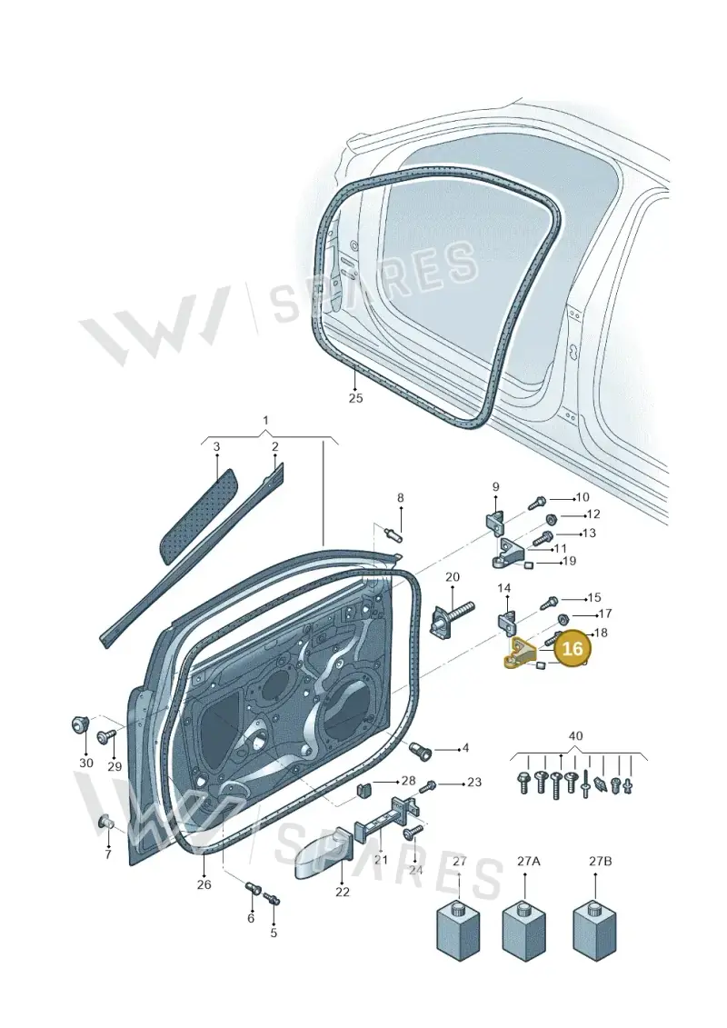 8V0833404E — Audi Q5 qu. 2.0 (2018-) diagram 428831011, position 16