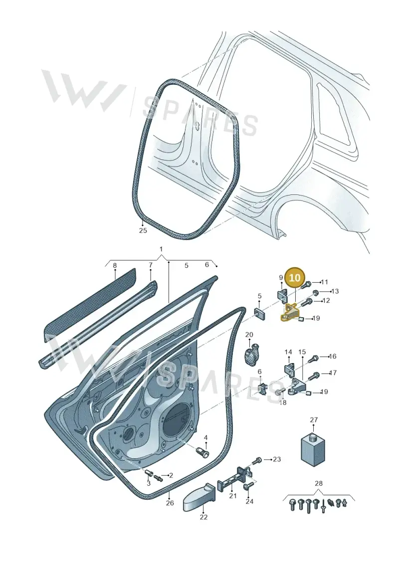 8V0833404E — Audi RS3 Limousine (2017-2020) diagram 890833100, position 10