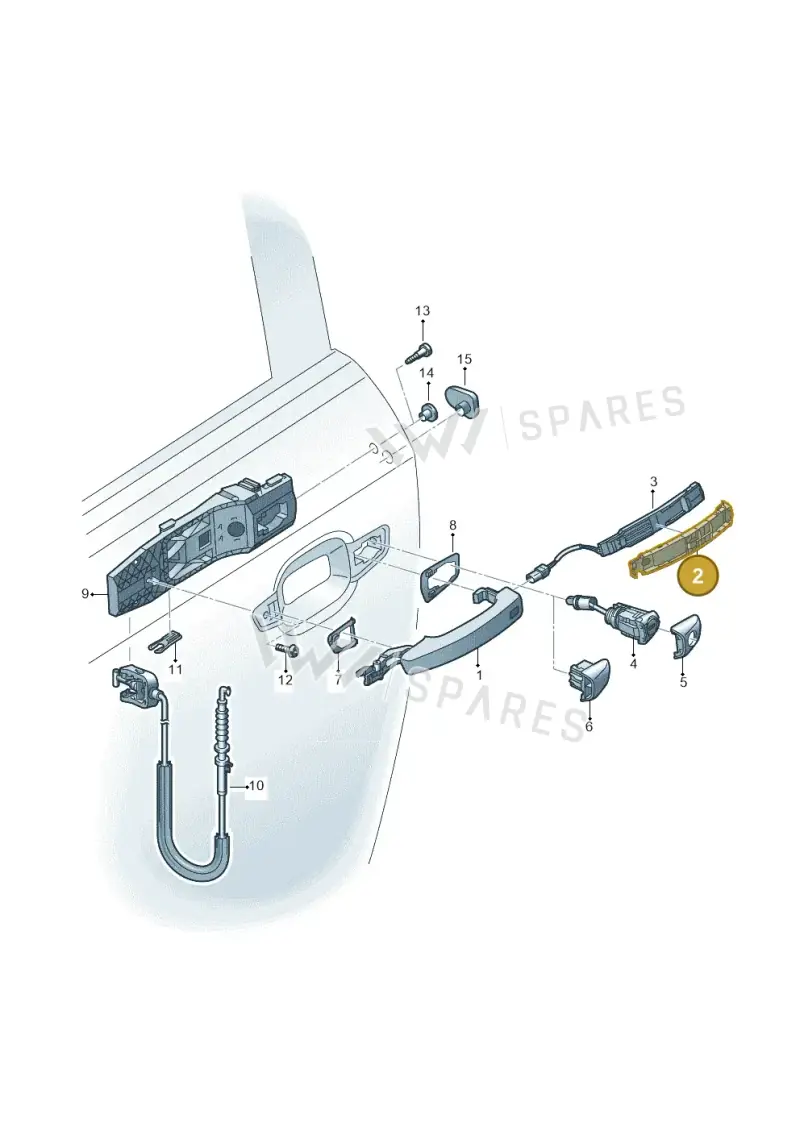 8V0837109A — Audi RS3 Limousine (2017-2020) diagram 745837000, position 2