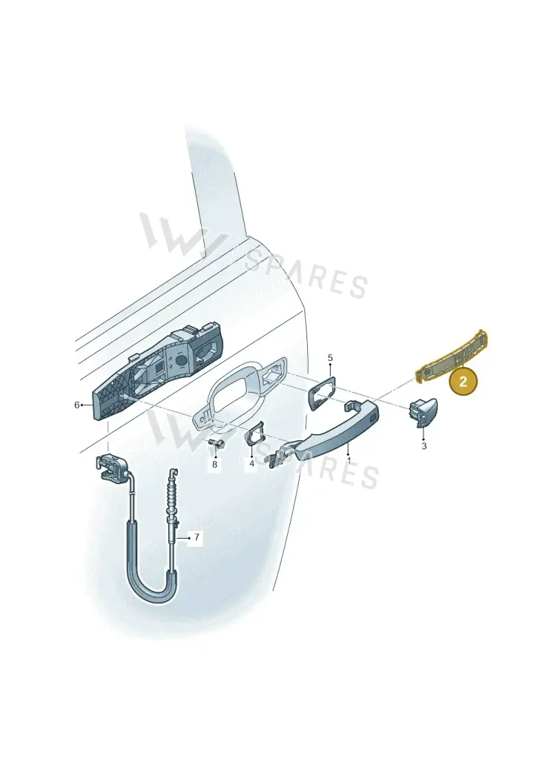 8V0837110A — Audi A1 sportback 1.0 (2018-) diagram 592839000, position 2
