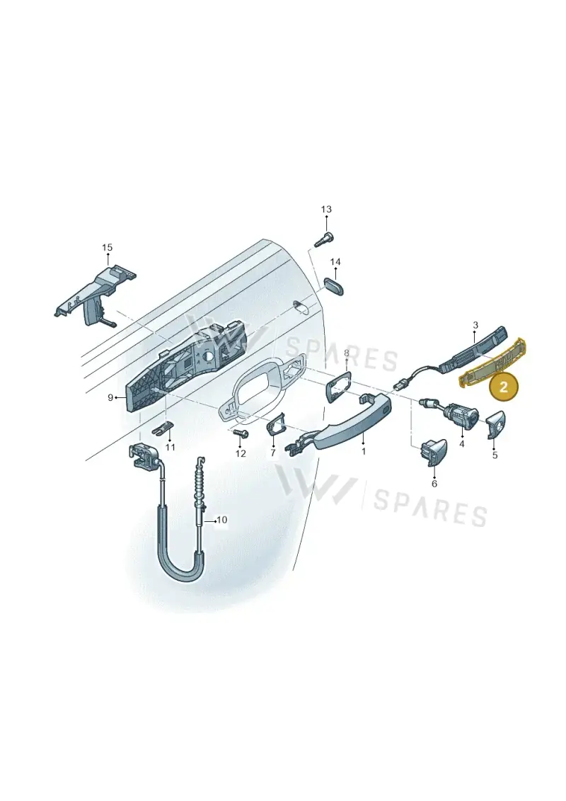 8V0837110A — Audi TTRS Coupe (2016-2023) diagram 778837000, position 2