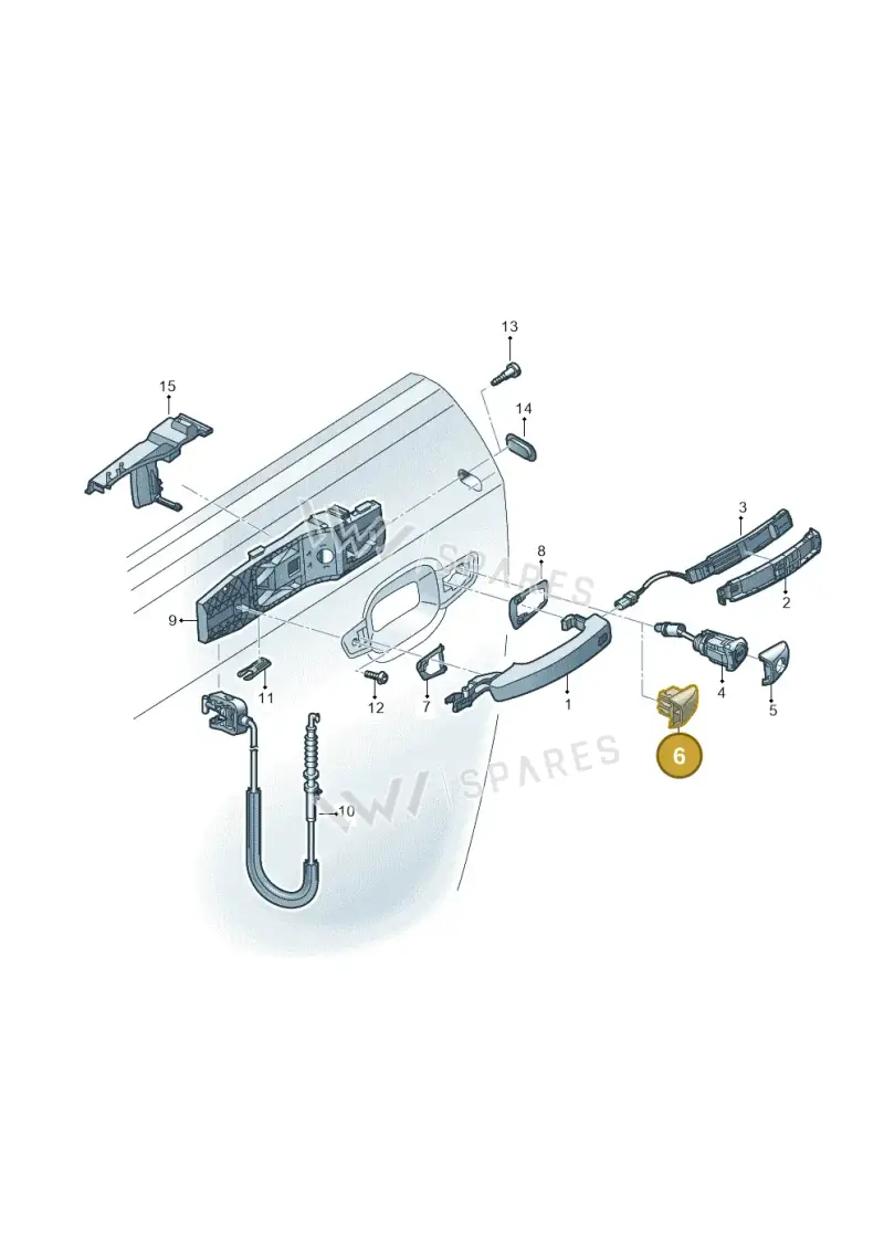 8V0837167AGRU — Audi A3 Cab. 1.4 (2013-2016) diagram 778837000, position 6